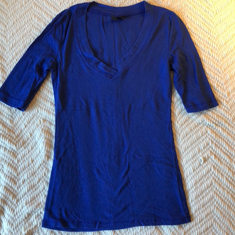 Royal blue 3/4 length sleeve top